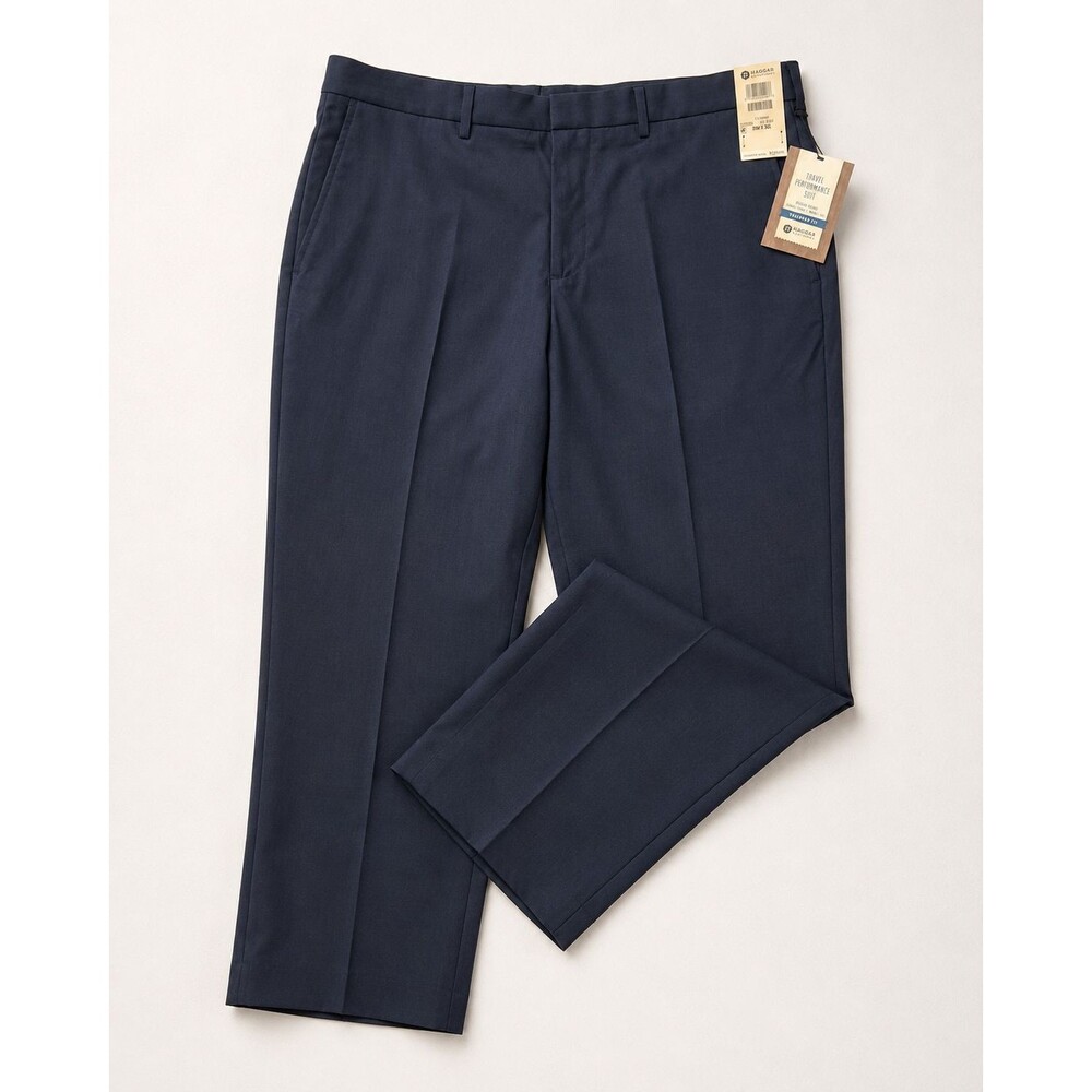 Haggar Men’s 38x30 Navy Travel Performance Suit Pants Tailored Fit NWT‎